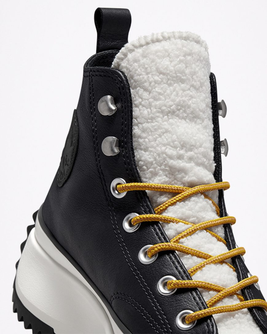 Pantofi Platforma Dama Converse Run Star Hike Sherpa Inalti Negrii | RO QCRZY354